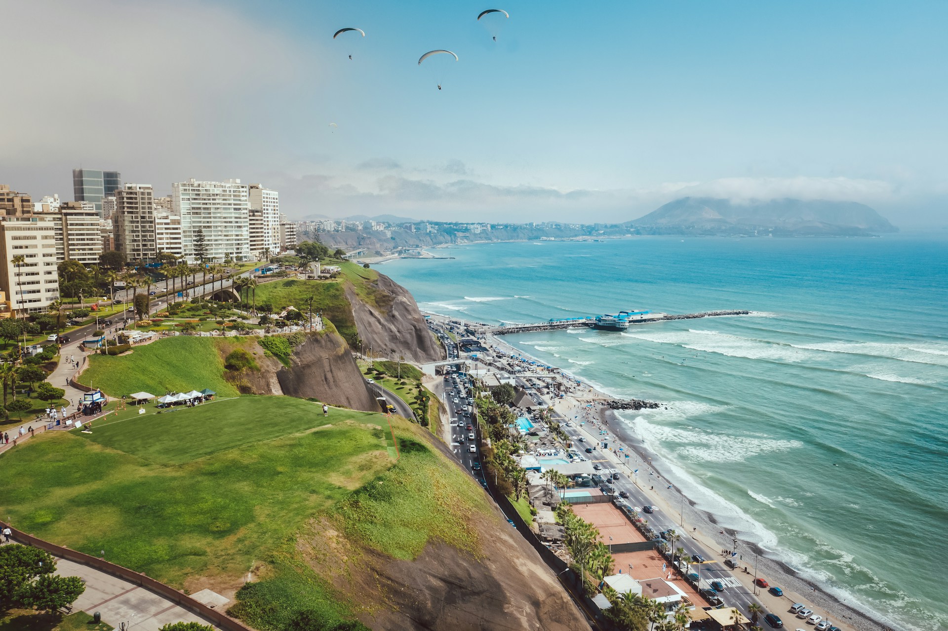 Lima skyline and Miraflores district